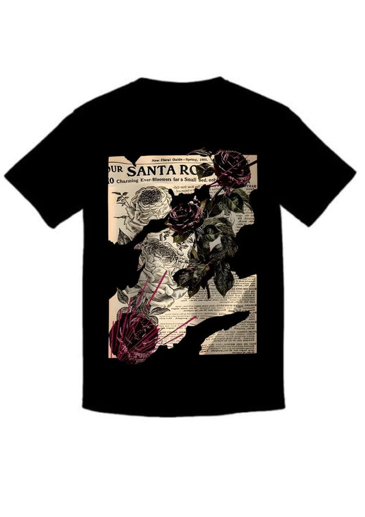 Vintage Roses Graphic Oversized Tee